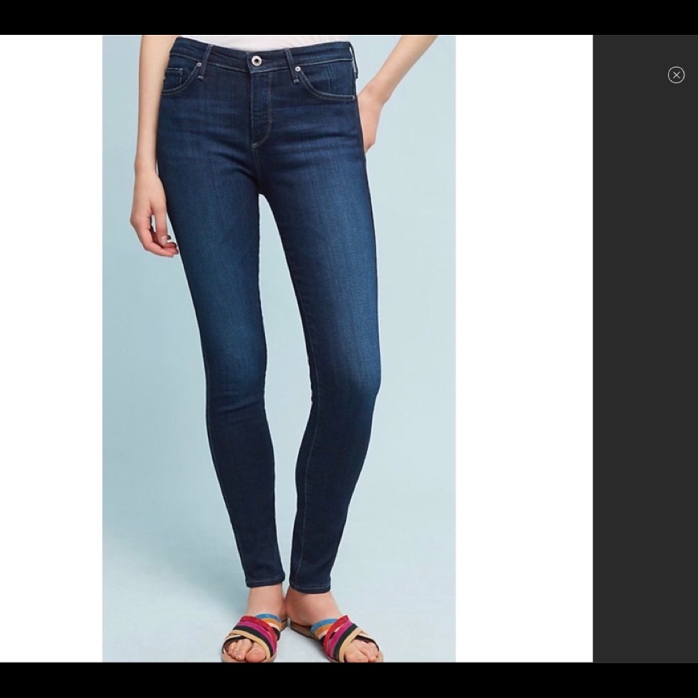 The Abbey Super Skinny Mid-Rise Jeans by AG.